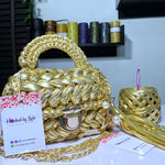 Metallic Crochet Bag | Leather Crochet Bag | Hooked by Lade