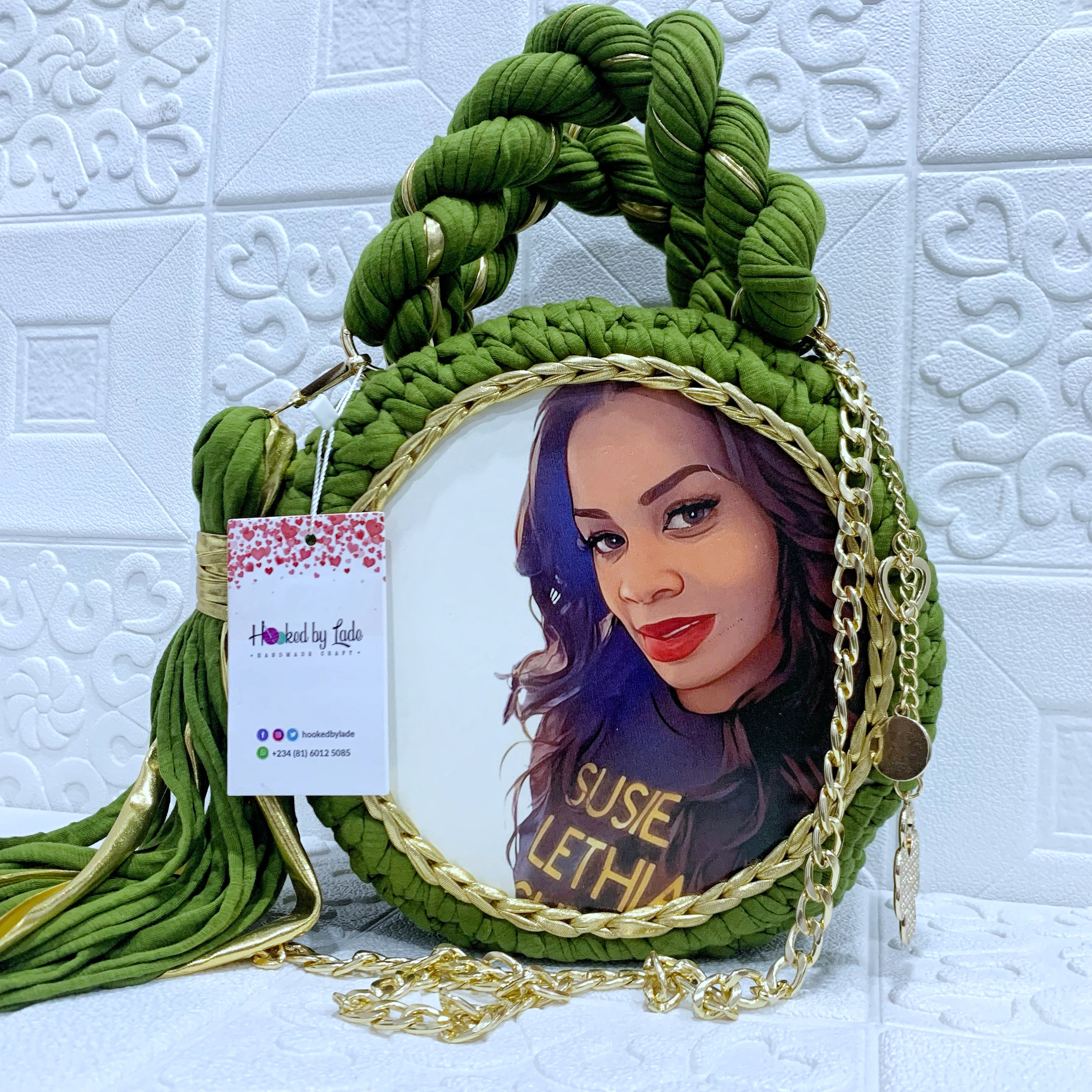 Custom Crochet Bag | Crochet Bag with Image | Hooked by Lade