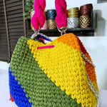 Crochet Bucket Bag | Multicolor Bucket Bag | Hooked by Lade