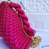 Pyramid Crochet Bag | Pink Crochet Bag | Hooked by Lade