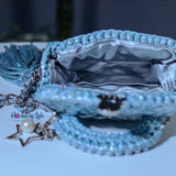 Shimmering ‘Tiffany Blue’ Crochet Bag